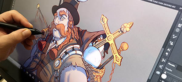 green field in forest landscape vector background