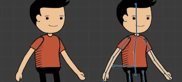 green field in forest landscape vector background